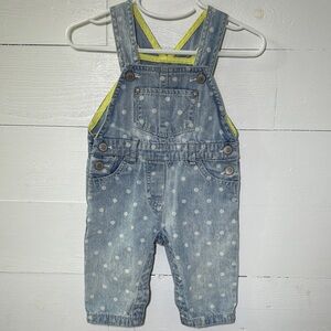 Genuine Baby by Oshkosh Polka Dot Overalls - Light Blue Denim